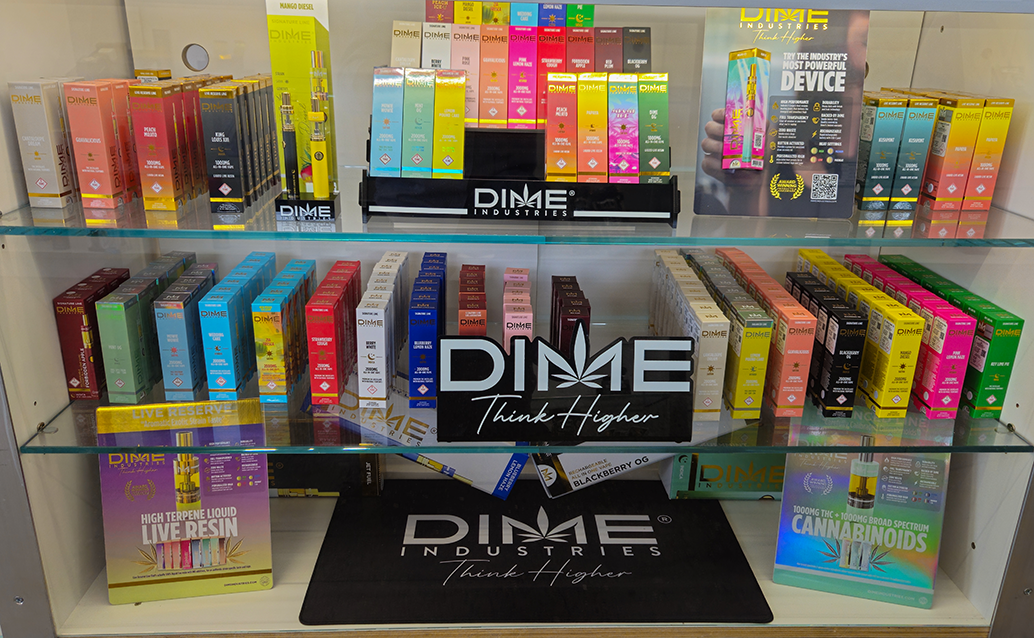 Dime Industries vapes display